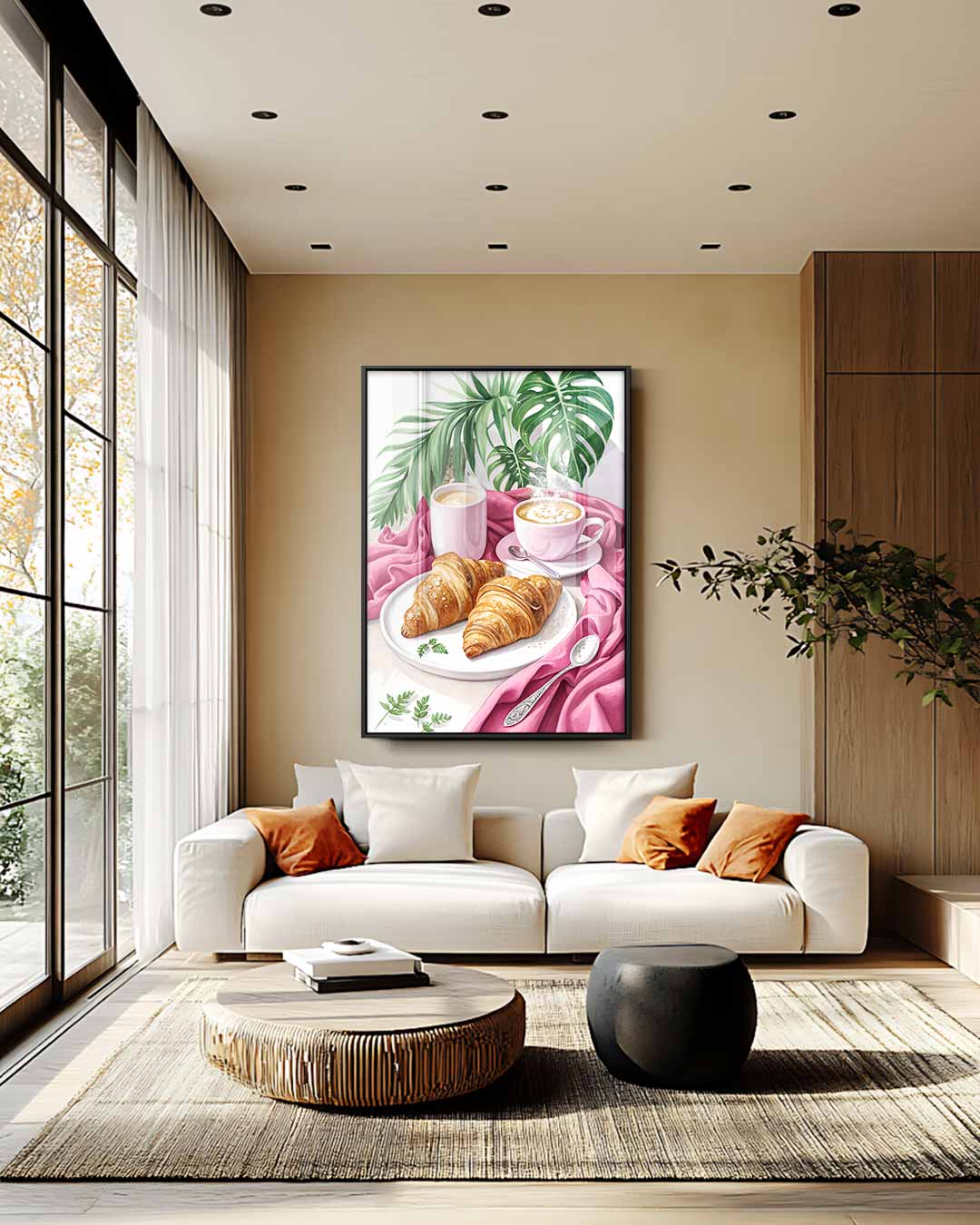 Ontbijtgenot in Stilleven Kunstwerk-canvas-dibond-plexiglas-wanddecoratie-WallArtistic