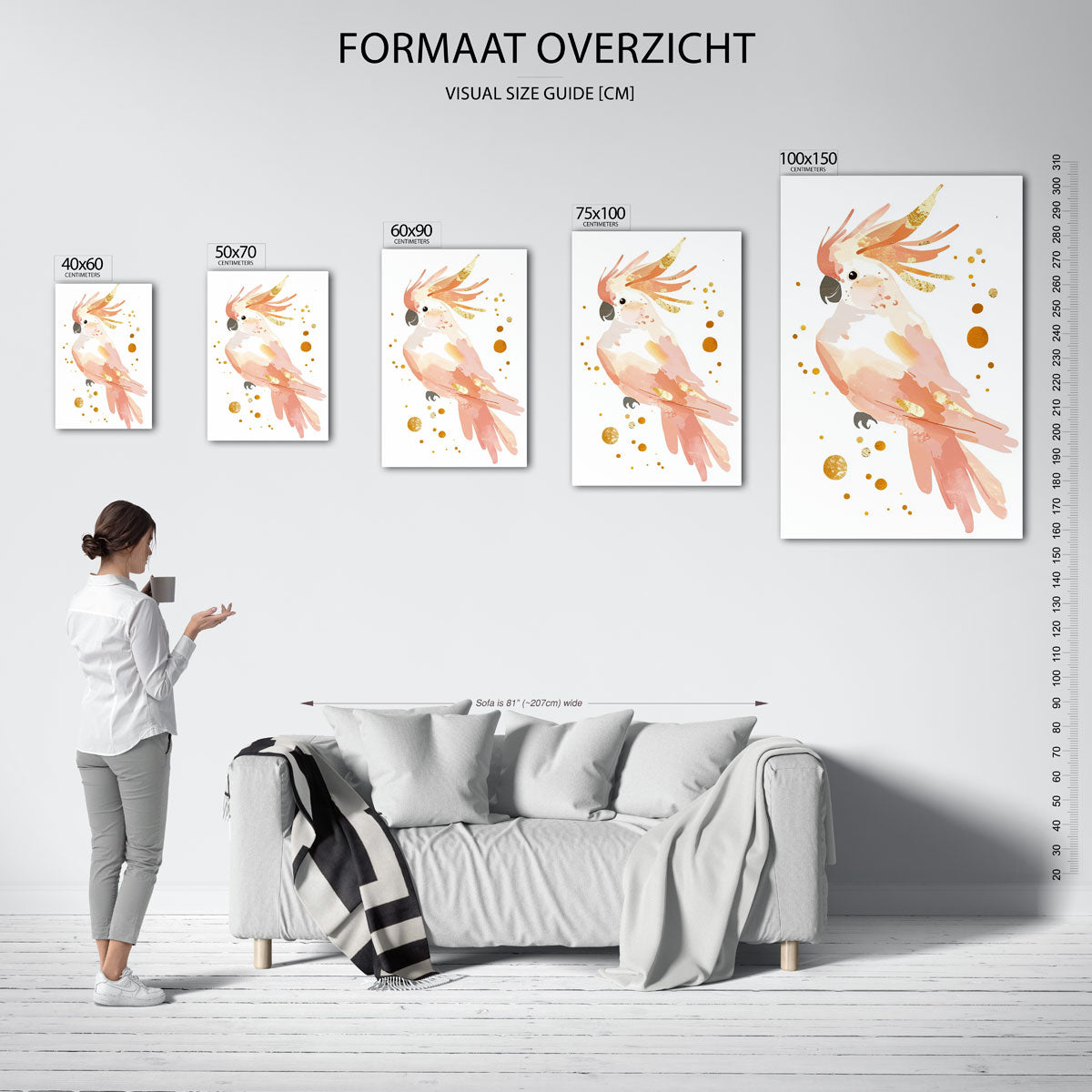 Vrolijke vogel illustratie Kunstwerk