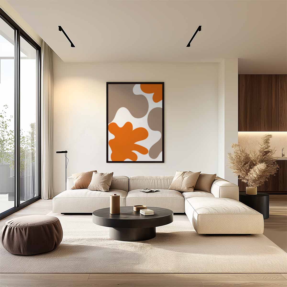 Vloeiende Vormen Abstract Kunstwerk-canvas-dibond-plexiglas-wanddecoratie-WallArtistic