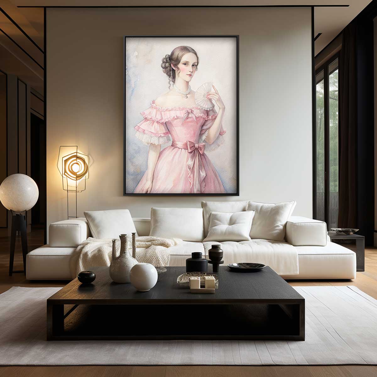 Elegantie in Roze Kunstwerk-canvas-dibond-plexiglas-wanddecoratie-WallArtistic