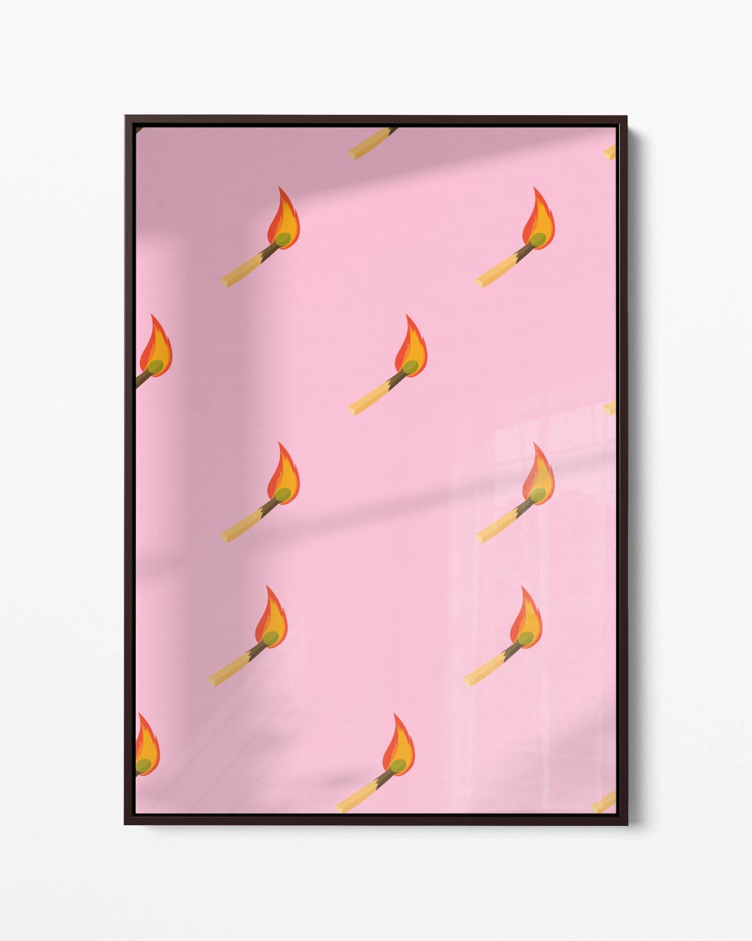 Vuur & Roze Kunstwerk-canvas-dibond-plexiglas-wanddecoratie-WallArtistic