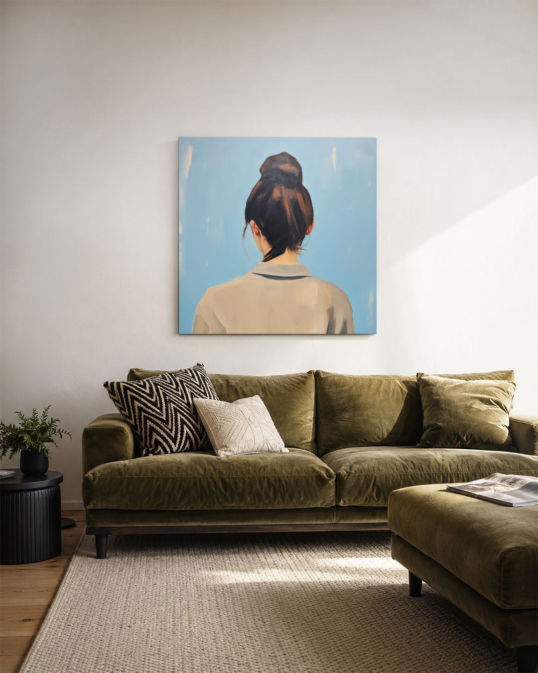 Vrouwelijke rugaanzicht Kunstwerk