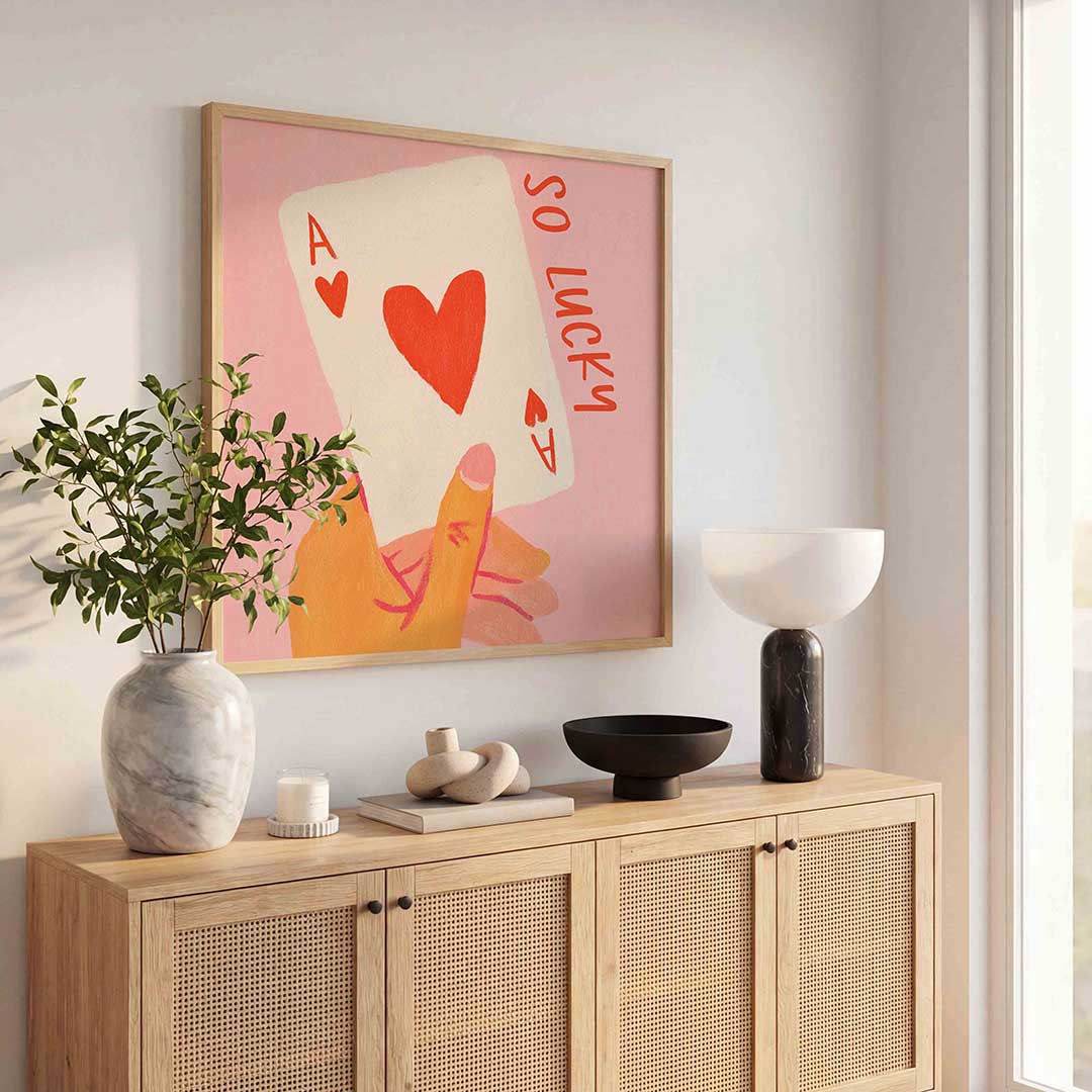 Kaart met hart Poster
