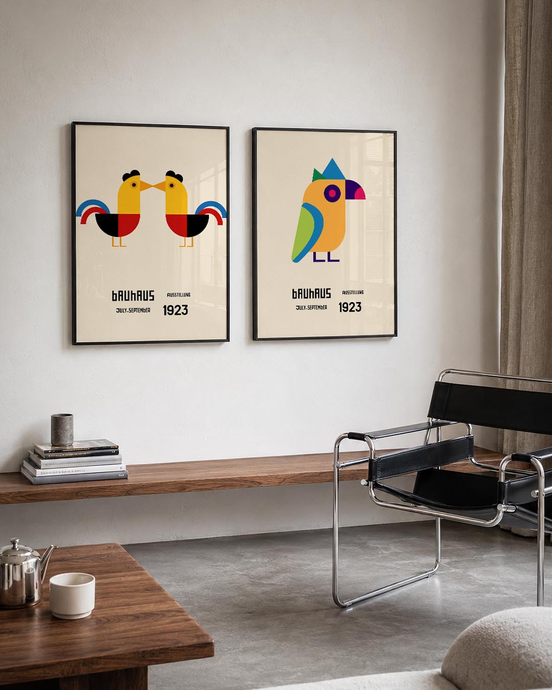 Vogels en vormen Posterset