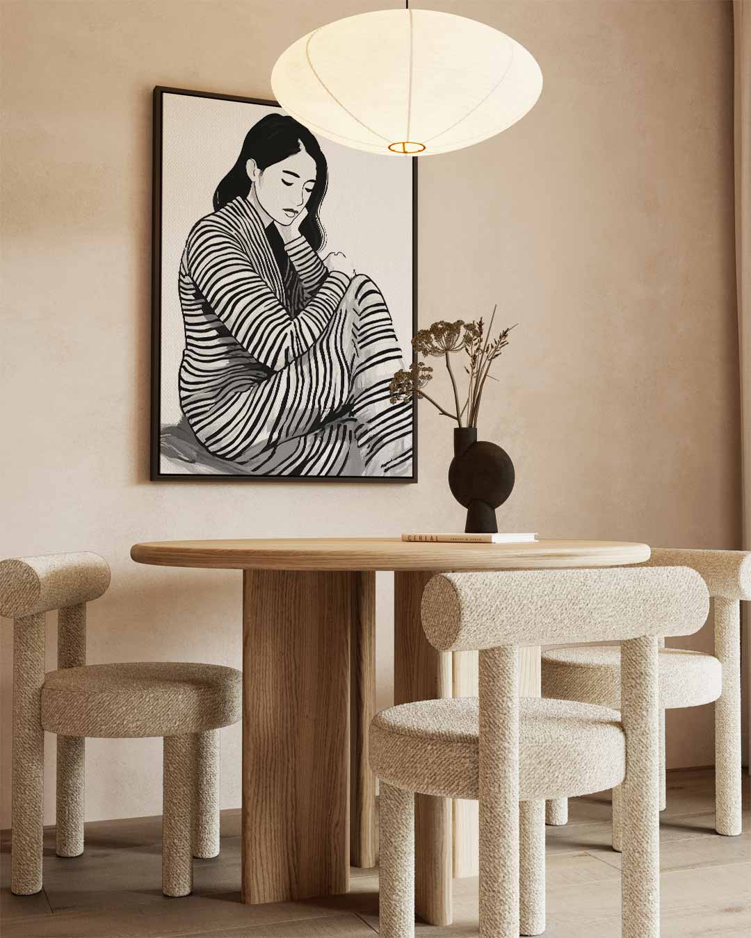 Dromerige Streepjes Kunstwerk-canvas-dibond-plexiglas-wanddecoratie-WallArtistic