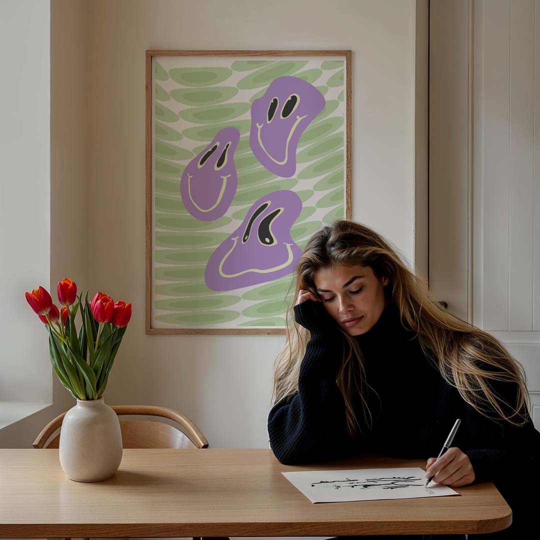 Vrolijke Gezichtjes Poster-WallArtistic