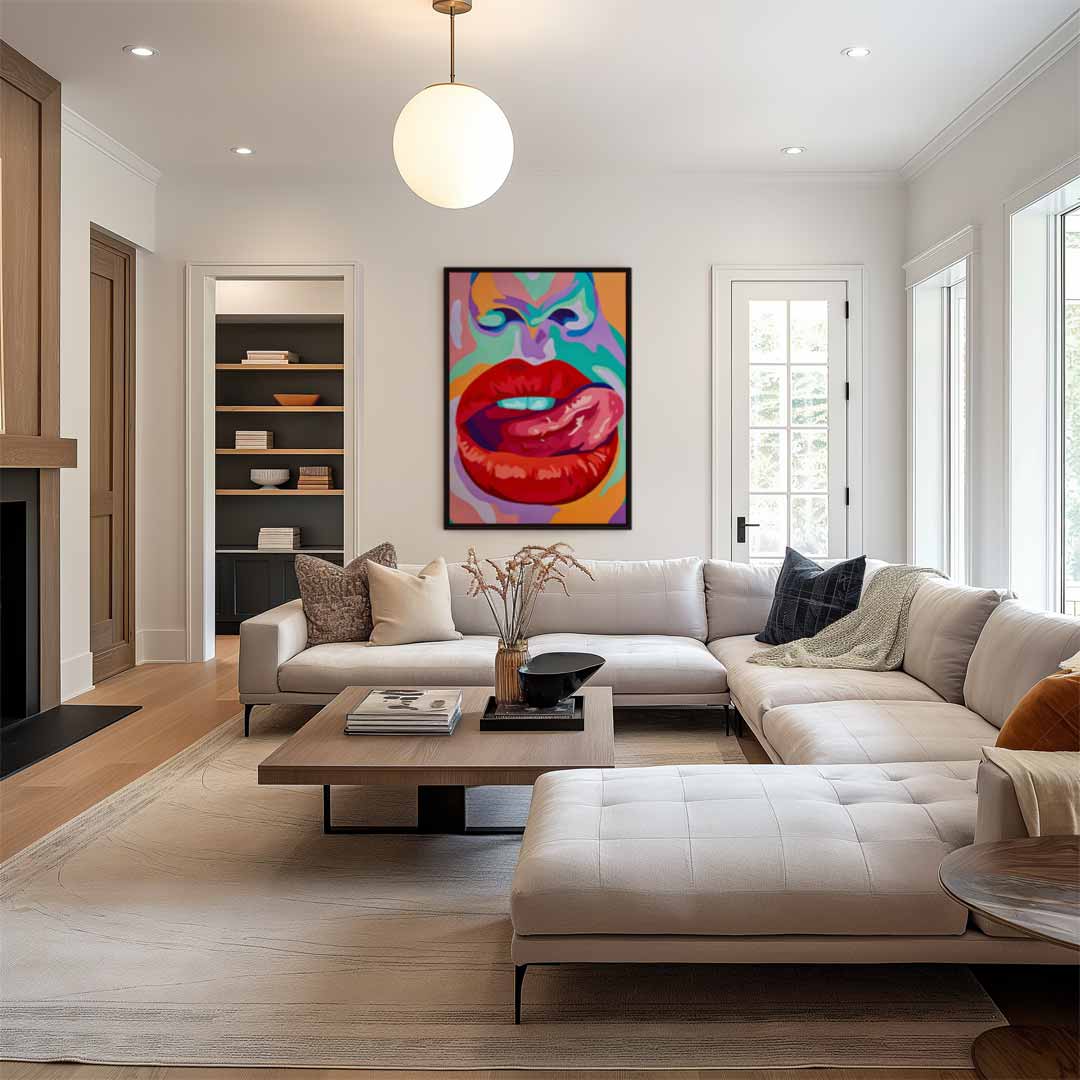 Kleurrijke Expressie van Verlangen Kunstwerk-canvas-dibond-plexiglas-wanddecoratie-WallArtistic
