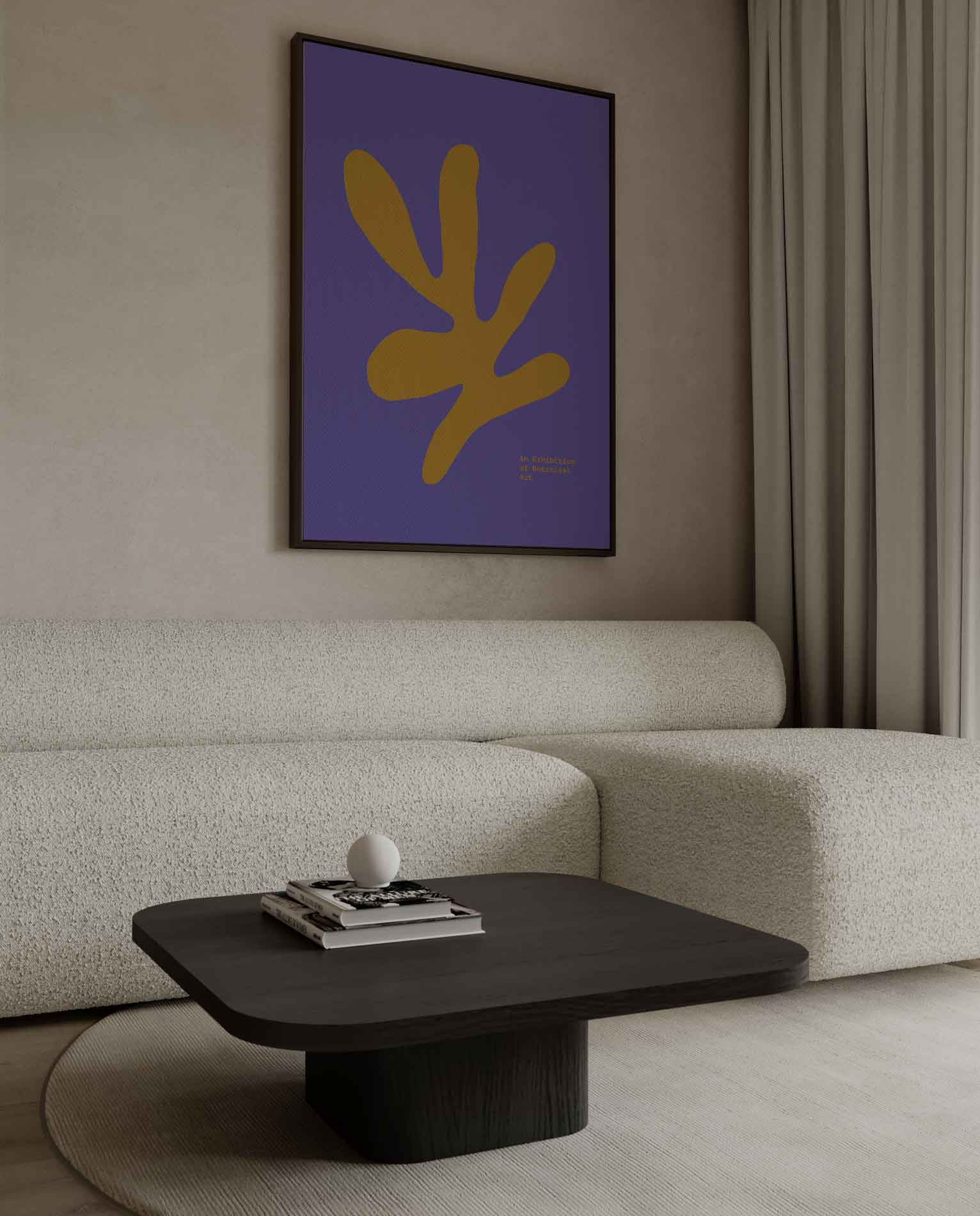 Abstracte Botanische Vormen Kunstwerk-canvas-dibond-plexiglas-wanddecoratie-WallArtistic