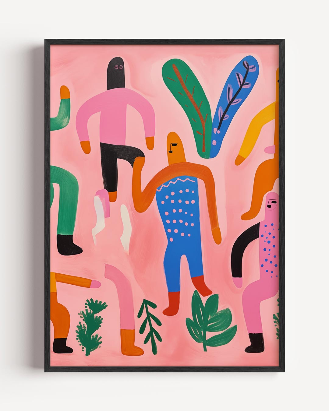 Vrolijke Bewegingen Abstracte Kunstposter-WallArtistic