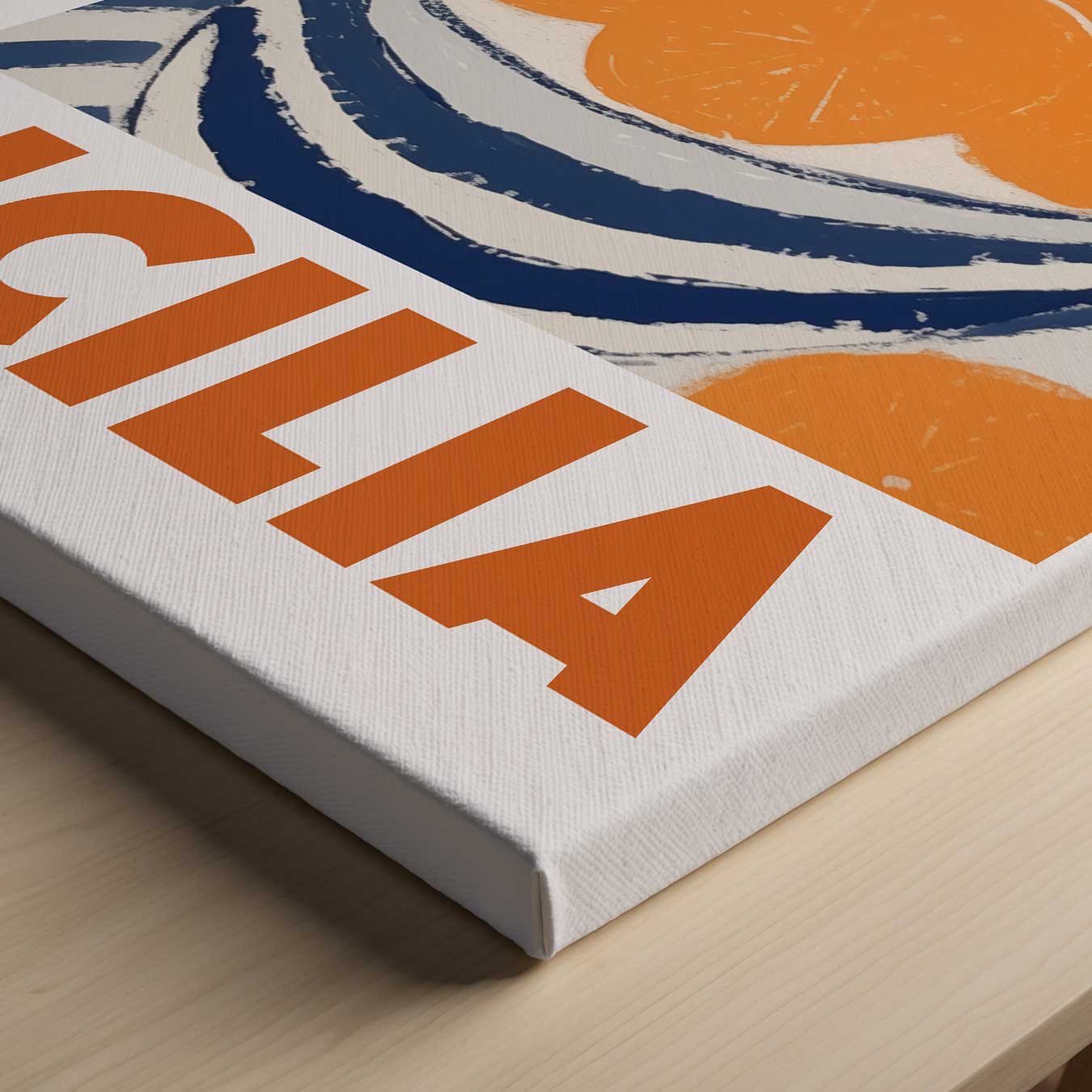 Siciliaanse Sinaasappels in Strepen Kunstwerk-canvas-dibond-plexiglas-wanddecoratie-WallArtistic