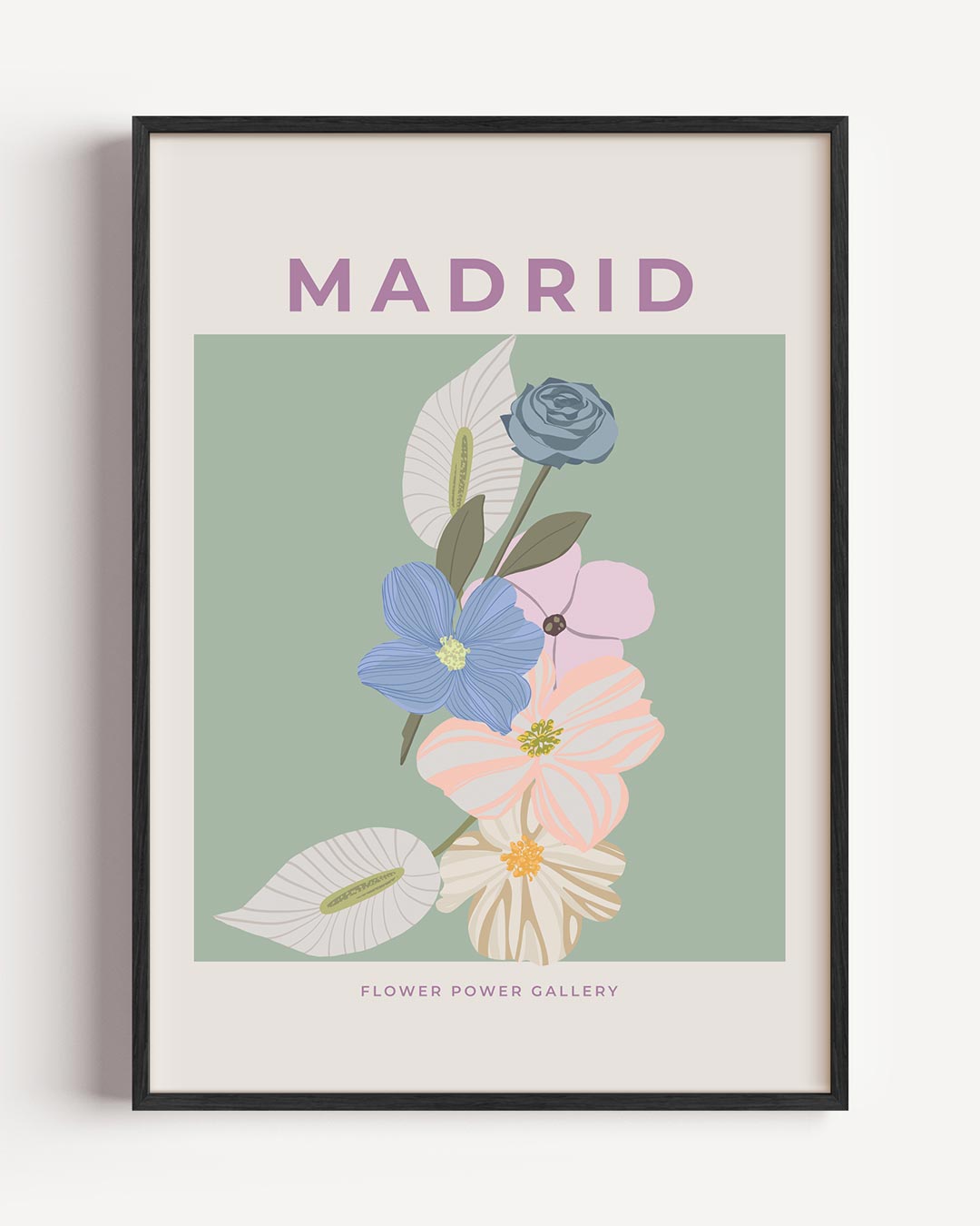 Bloemenpracht Madrid Poster-WallArtistic