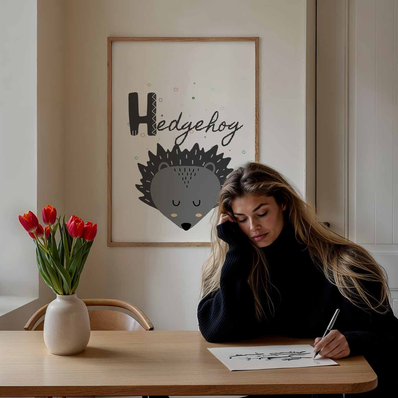Schattige Egel Poster