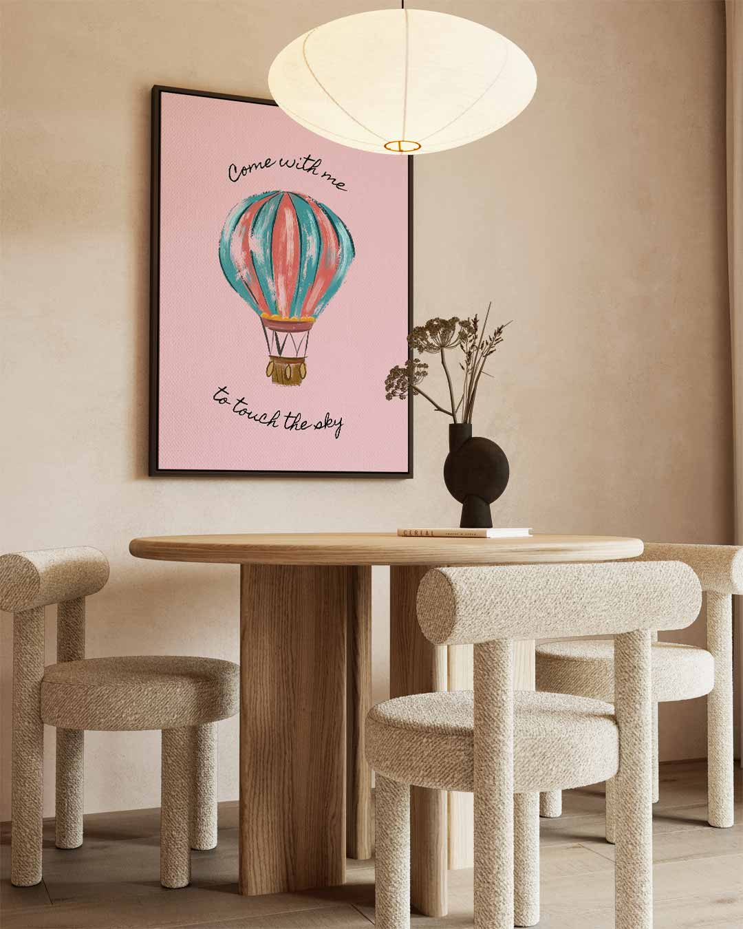 Dromerige Luchtballon Wanddecoratie Kunstwerk-canvas-dibond-plexiglas-wanddecoratie-WallArtistic