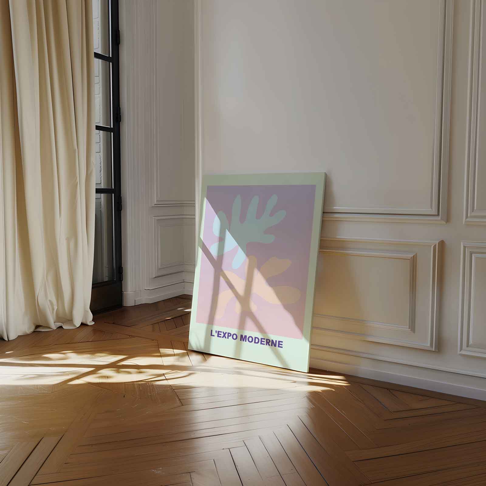 Abstracte Pastel Compositie Kunstwerk-canvas-dibond-plexiglas-wanddecoratie-WallArtistic