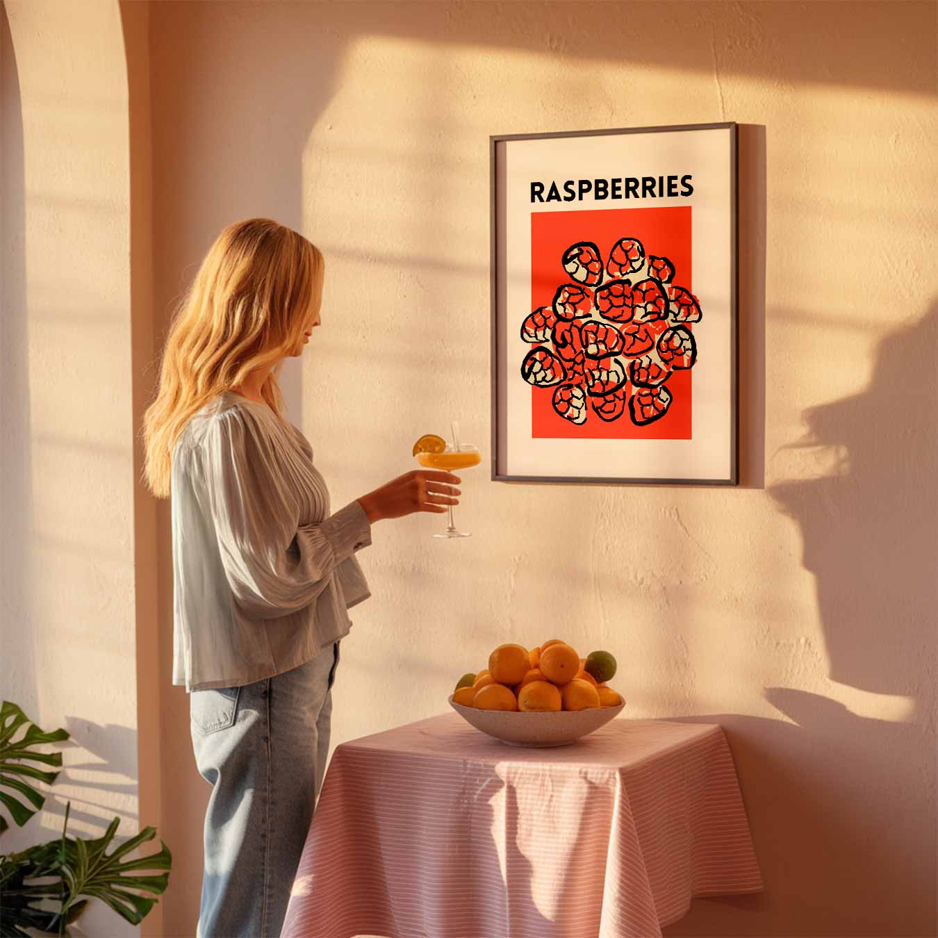 Frisse Frambozen Illustratieposter