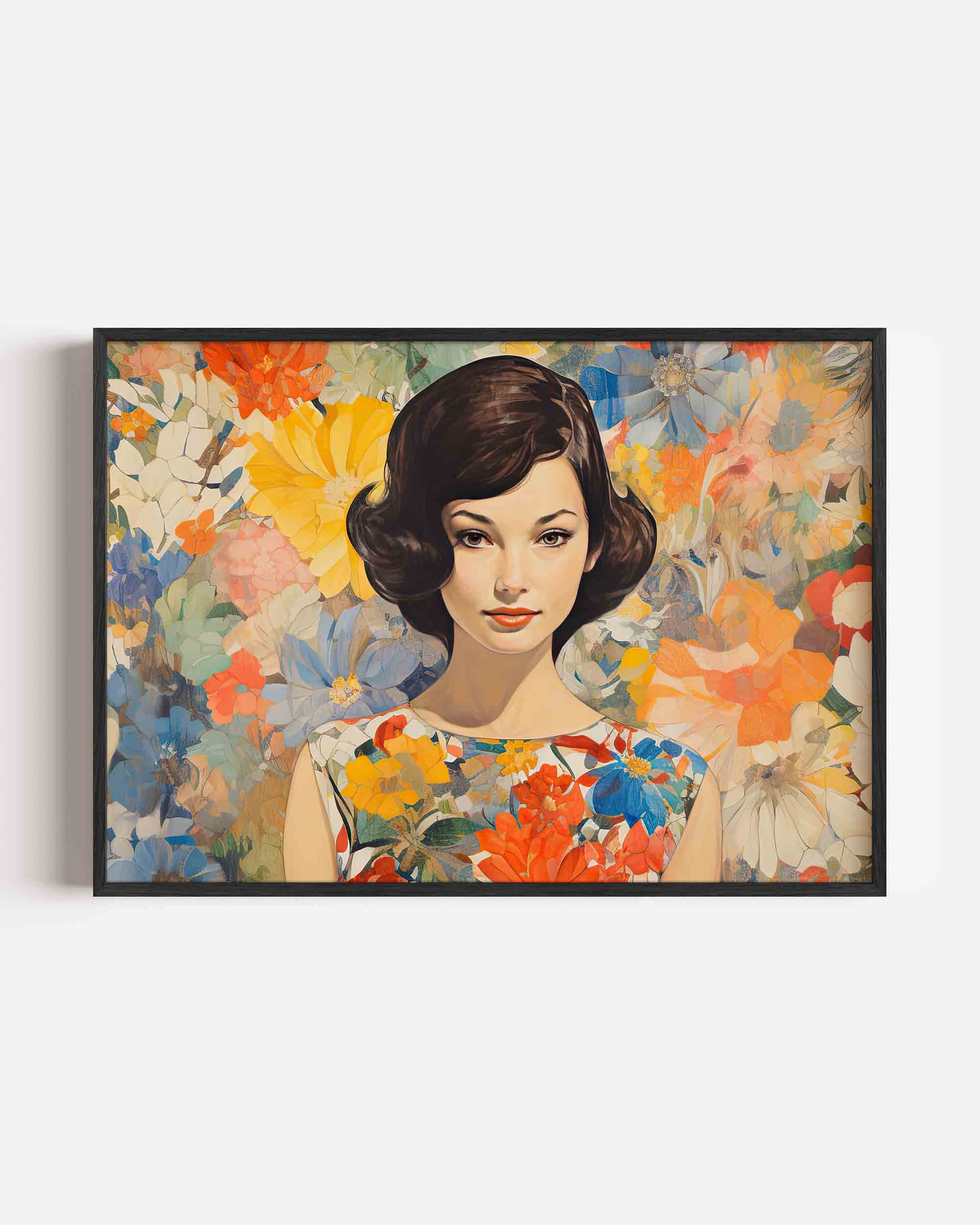 Vrouw met bloemen Poster