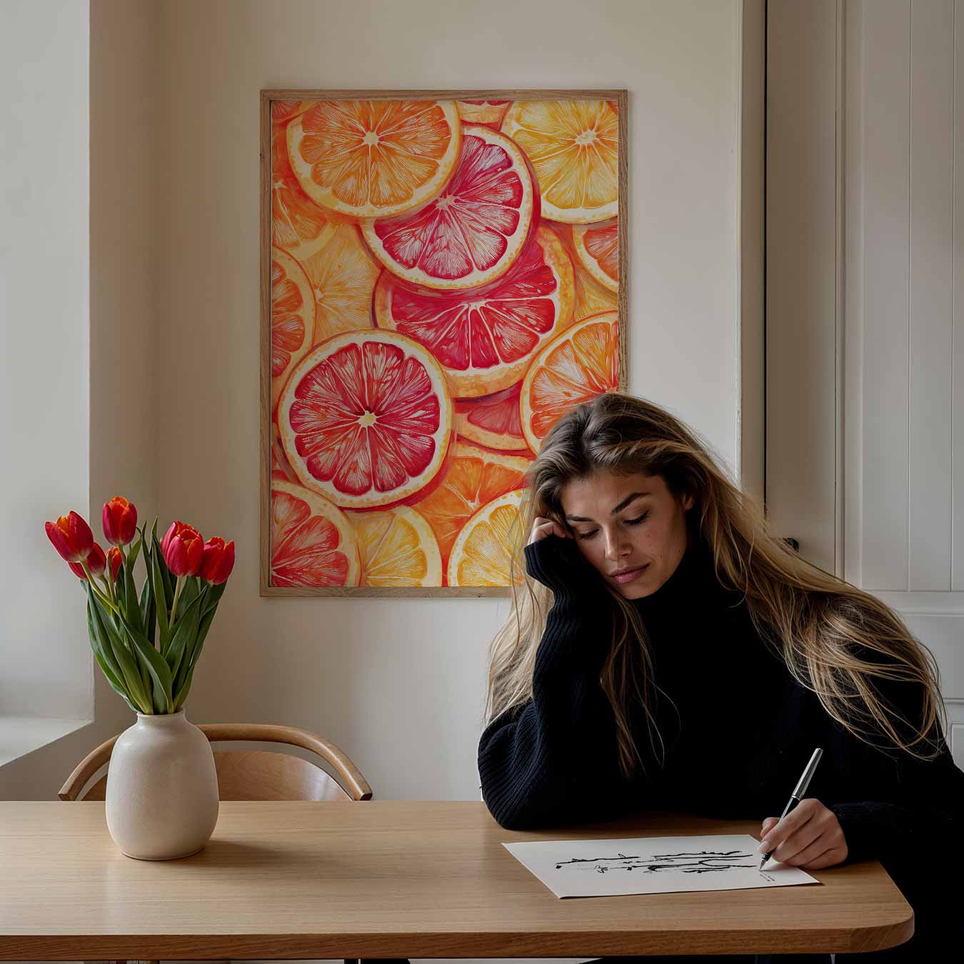 Zomerse Citrustonen Poster-WallArtistic