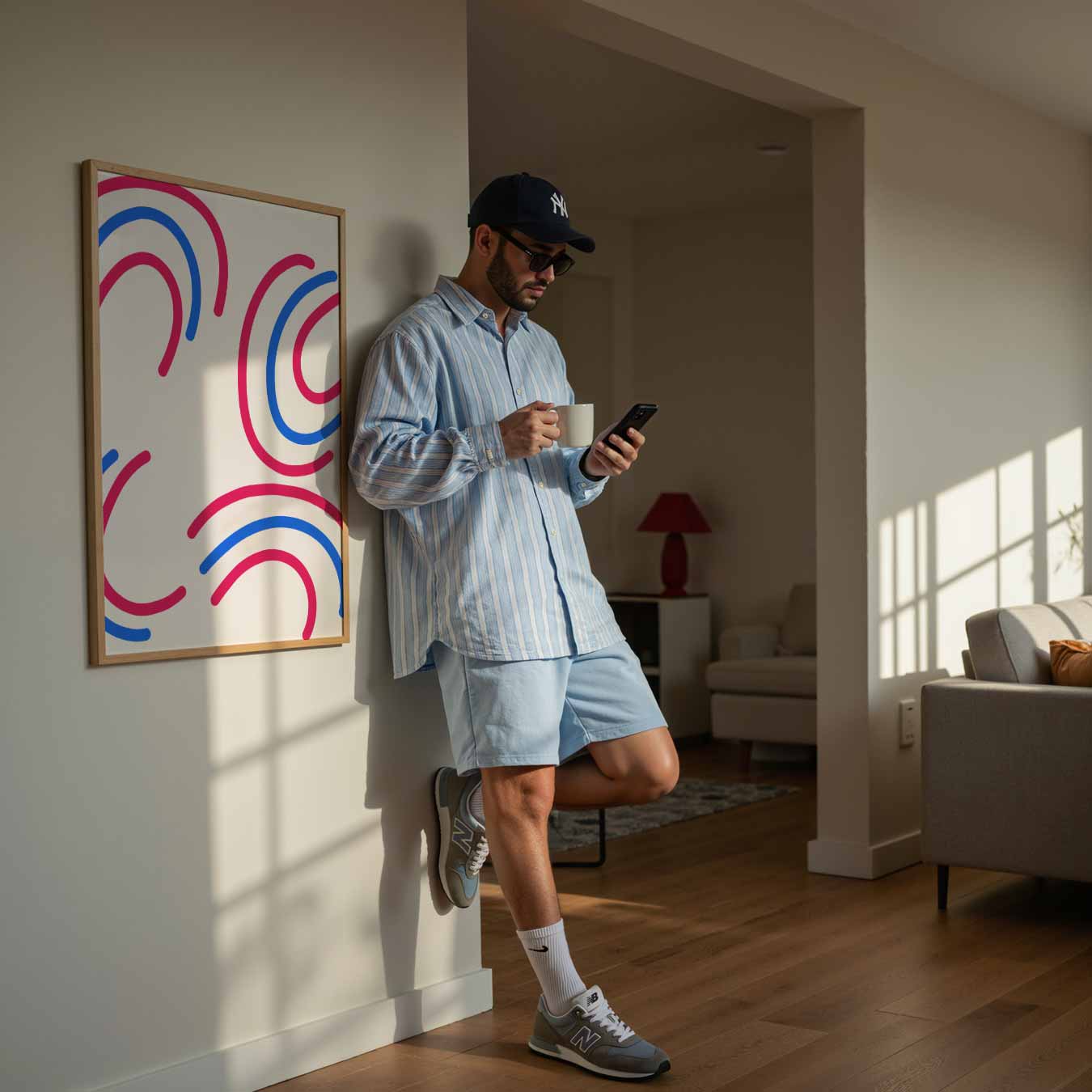 Kleurrijke Abstracte Golven Poster-WallArtistic