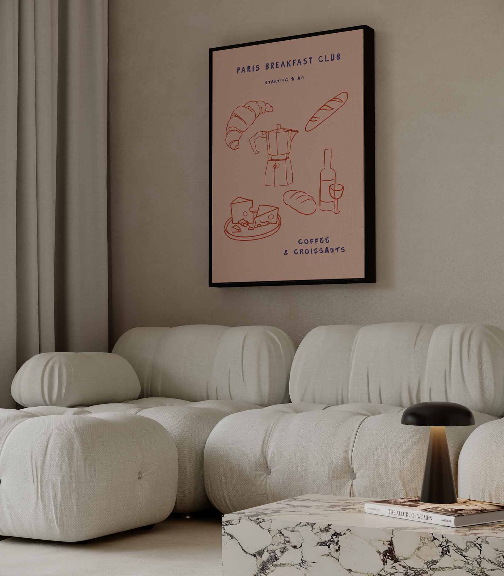 Paris Ontbijtclub Poster