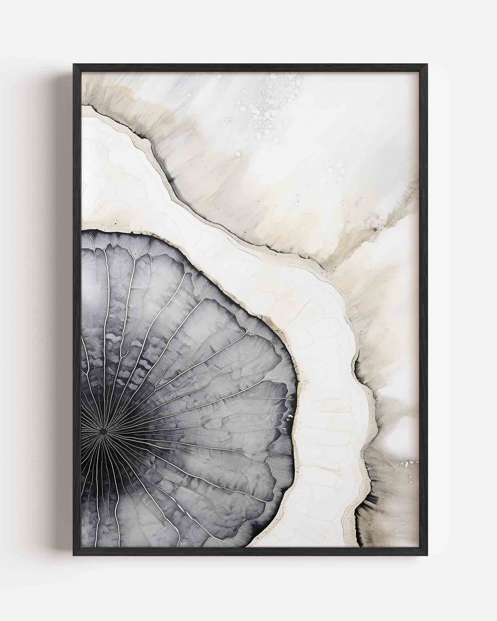 Abstracte zwart wit cirkel Poster