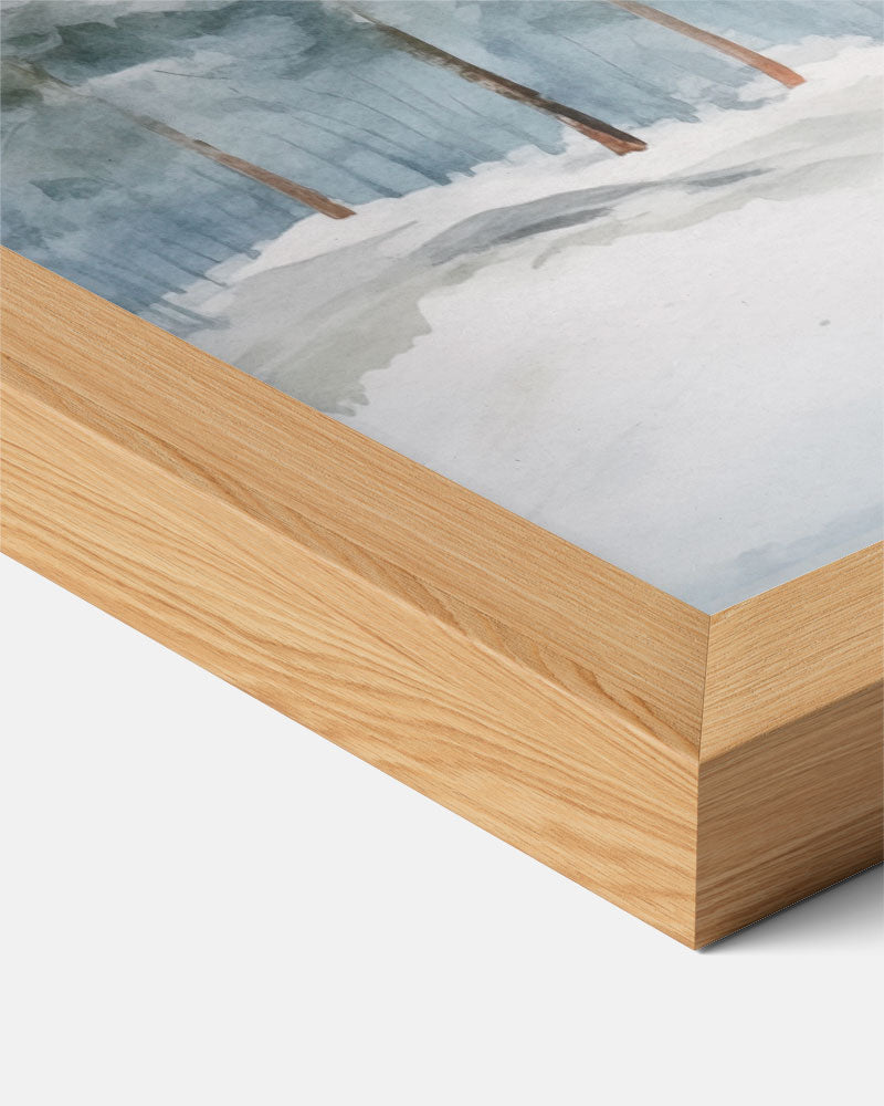 Winterse Dennenbos Poster-WallArtistic