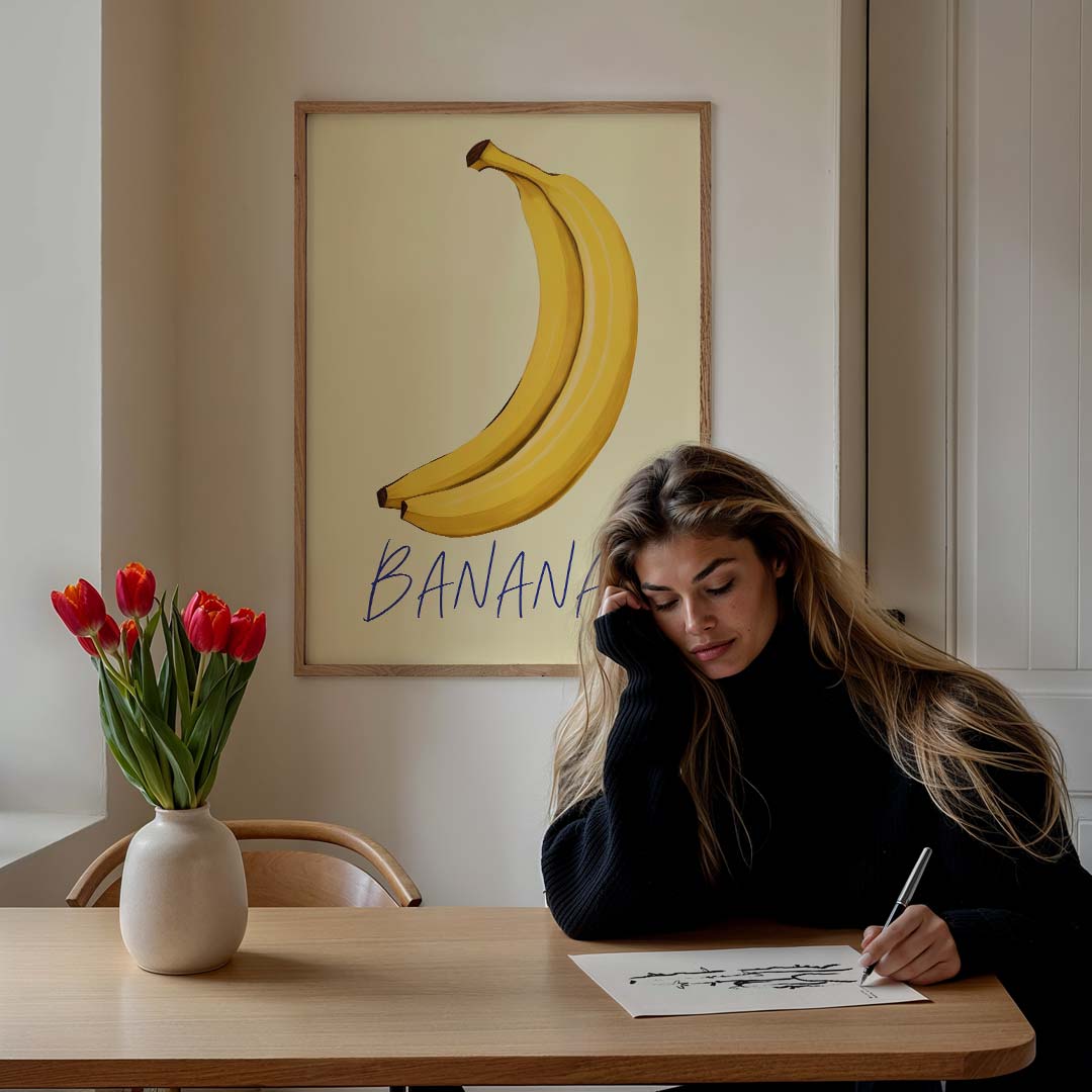 Vrolijke Bananen Poster-WallArtistic