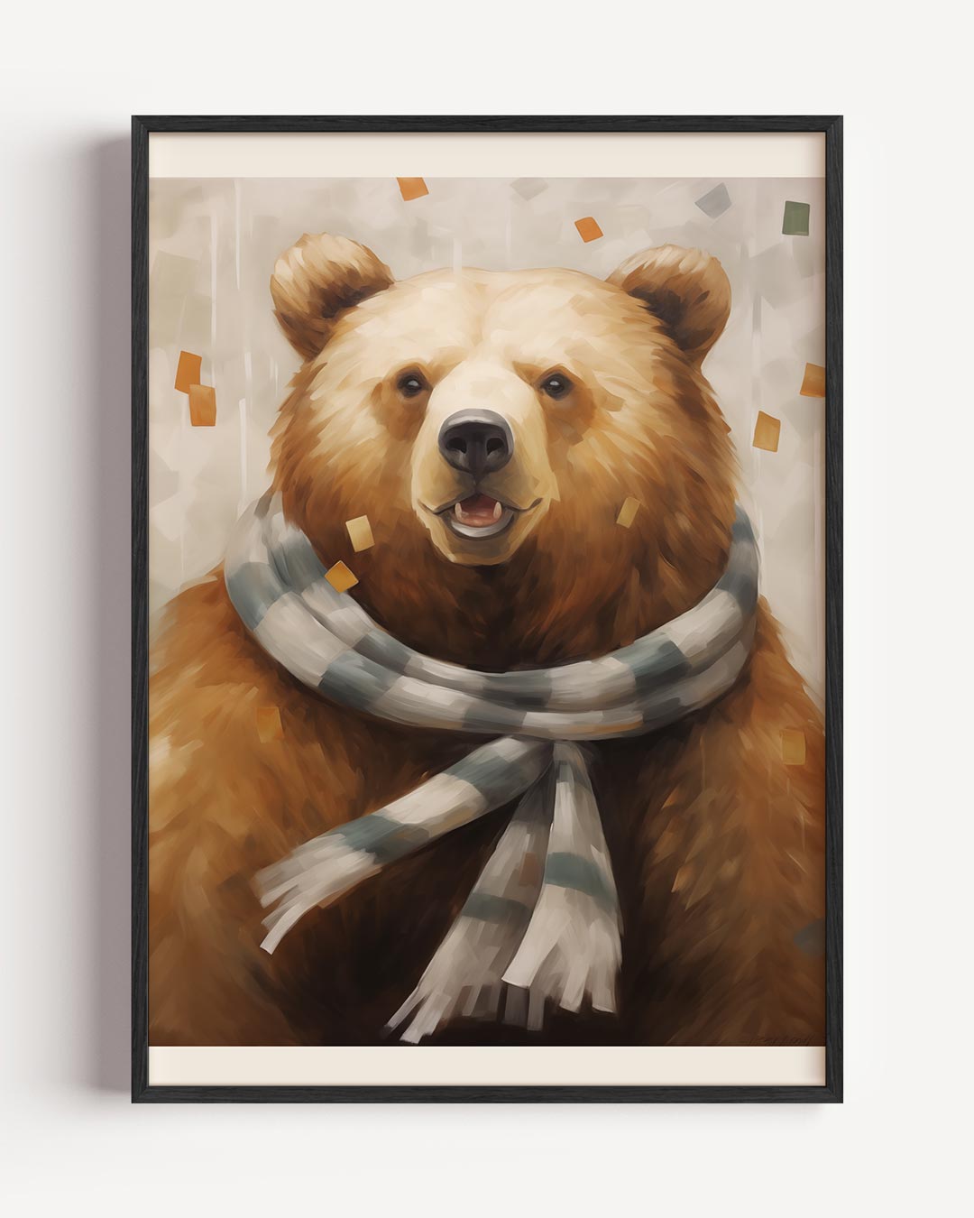 Knuffelbeer met Sjaal Poster-WallArtistic