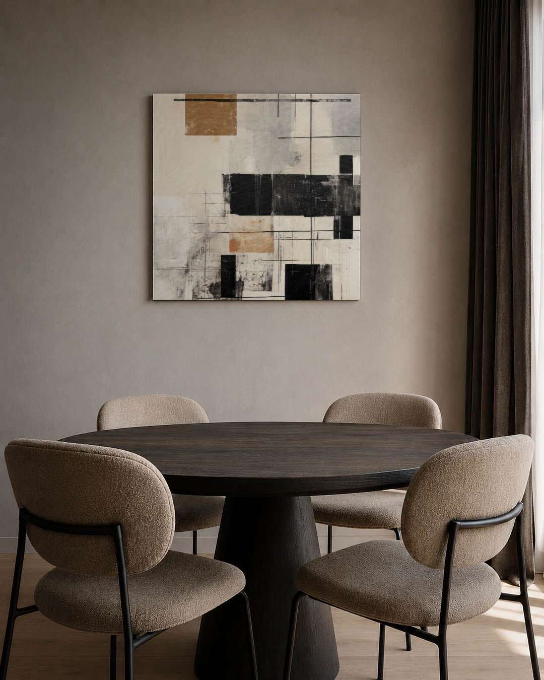 Geometrische lijnen compositie Kunstwerk