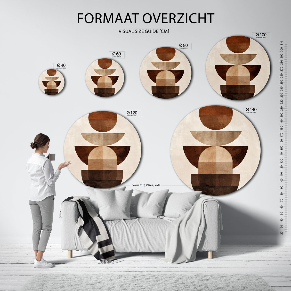Geometrische vormen Muurcirkel