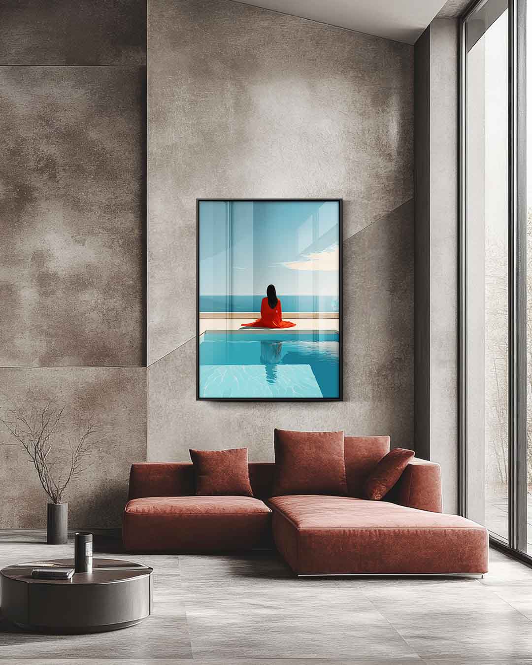 Uitzicht over de Oceaan Kunstwerk-canvas-dibond-plexiglas-wanddecoratie-WallArtistic