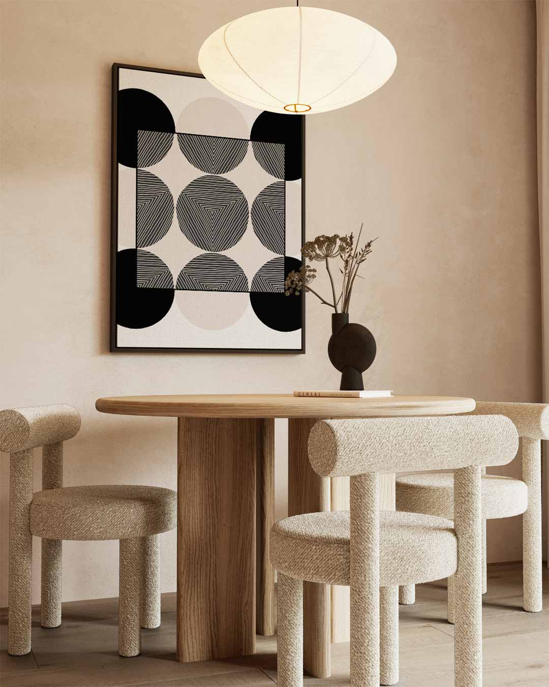 Strakke Cirkelpatronen Muurdecoratie Kunstwerk-canvas-dibond-plexiglas-wanddecoratie-WallArtistic