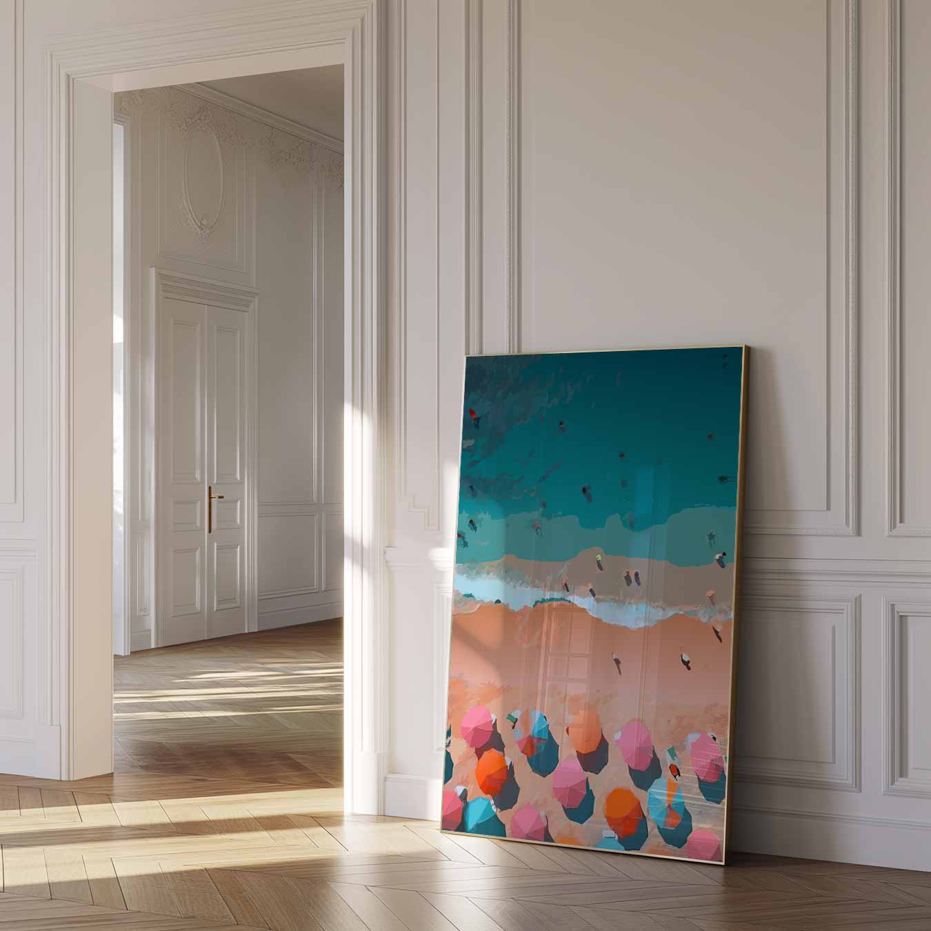 Zonsondergang aan het Strand Poster-WallArtistic