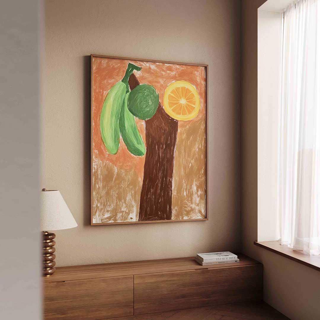 Fruit en boomstam Poster