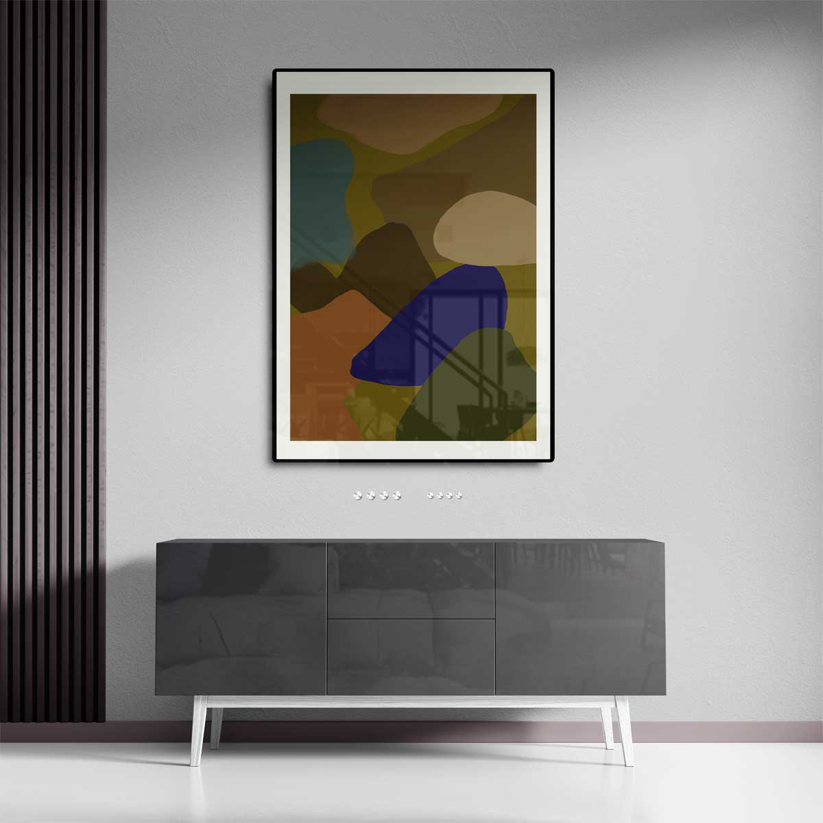 Kleurrijke Stenen Abstract Kunstwerk-canvas-dibond-plexiglas-wanddecoratie-WallArtistic