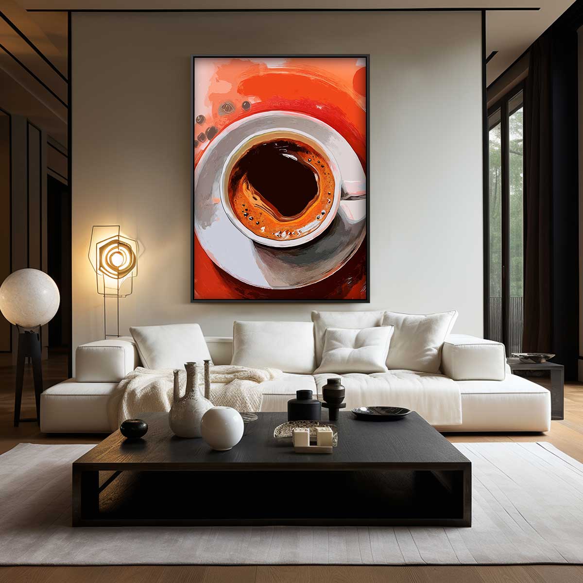Koffie Moment Kunstwerk-canvas-dibond-plexiglas-wanddecoratie-WallArtistic