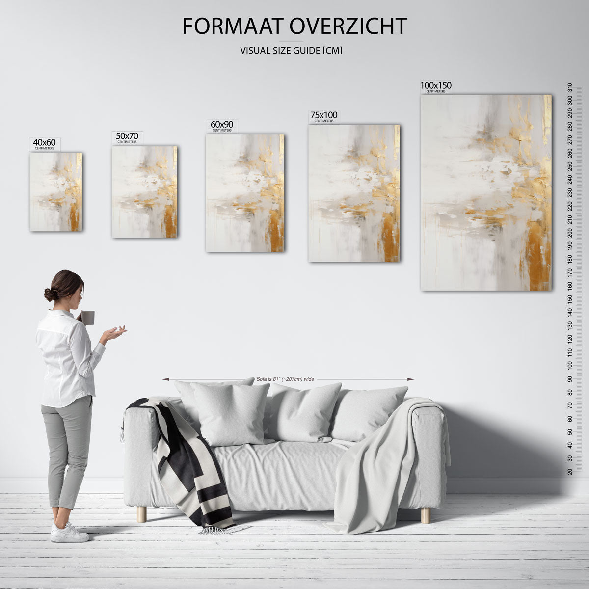 Gouden vegen Kunstwerk