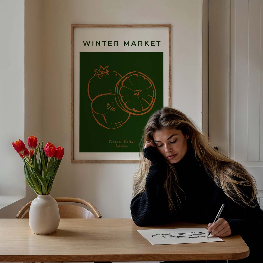 Winter Market Poster-WallArtistic