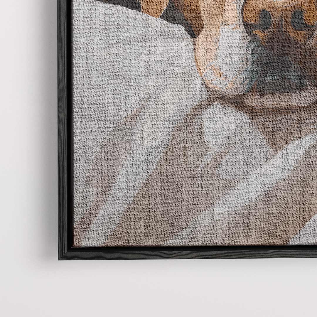 Dromerige Labradoodle Kunstwerk-canvas-dibond-plexiglas-wanddecoratie-WallArtistic