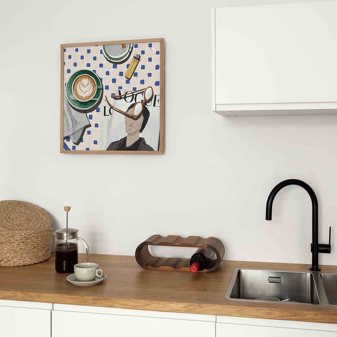 Koffie en tijdschrift Poster