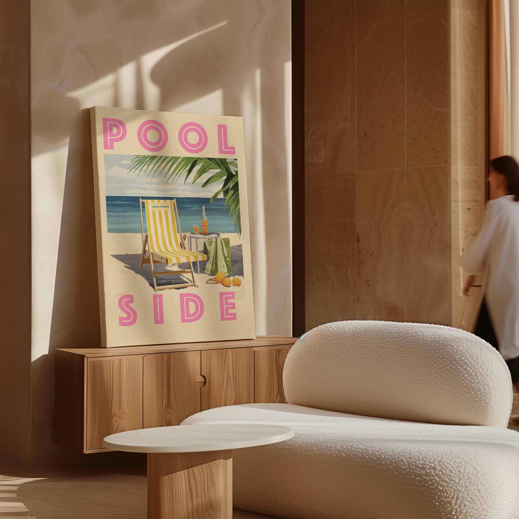 Zomerstrand Lounge Kunstwerk-canvas-dibond-plexiglas-wanddecoratie-WallArtistic