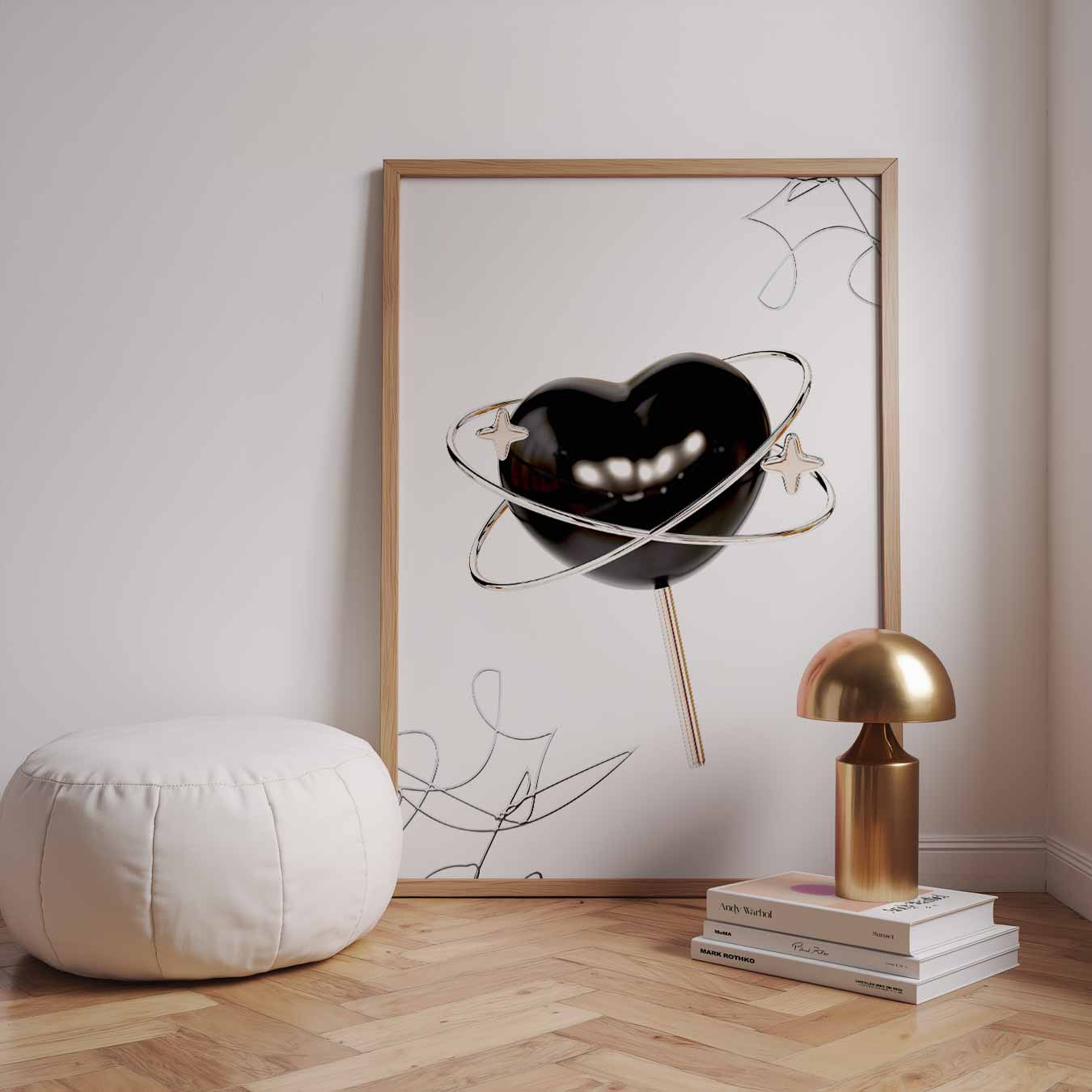 Ruimtelijk Hart Poster-WallArtistic