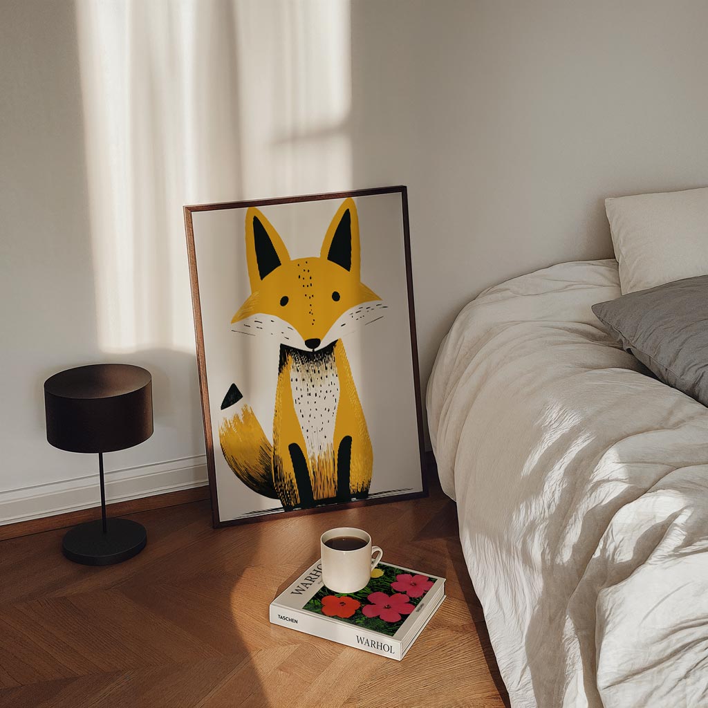 Schattige Vos Illustratie Poster