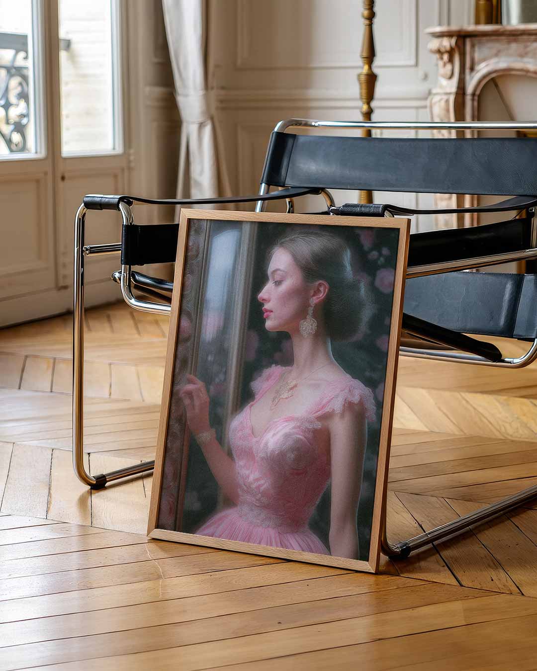 Dromerige Elegantie in Roze Poster