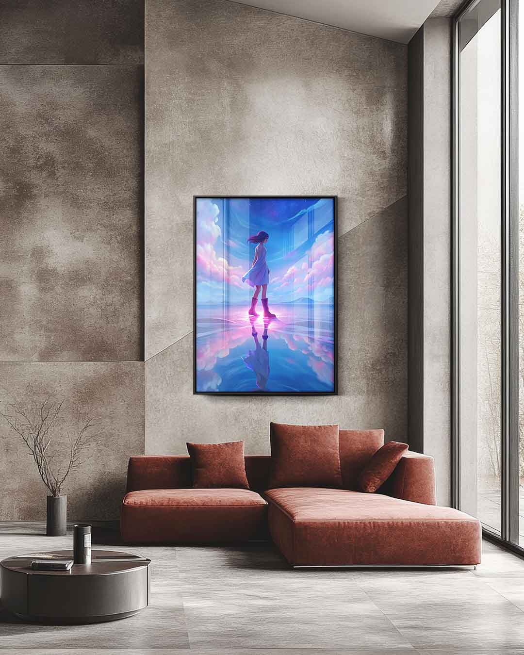 Dromerige Wandeling Onder de Sterren Kunstwerk-canvas-dibond-plexiglas-wanddecoratie-WallArtistic