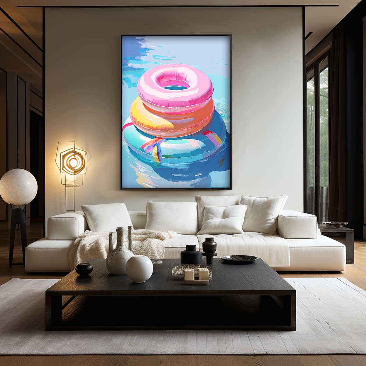Drijvende Kleuren Kunstwerk-canvas-dibond-plexiglas-wanddecoratie-WallArtistic
