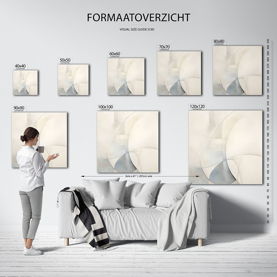 Zachte lijnen compositie Kunstwerk