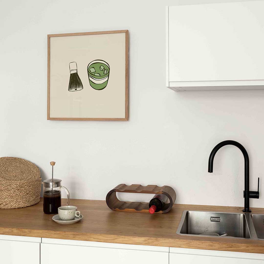 Scheerkwast en glas Poster