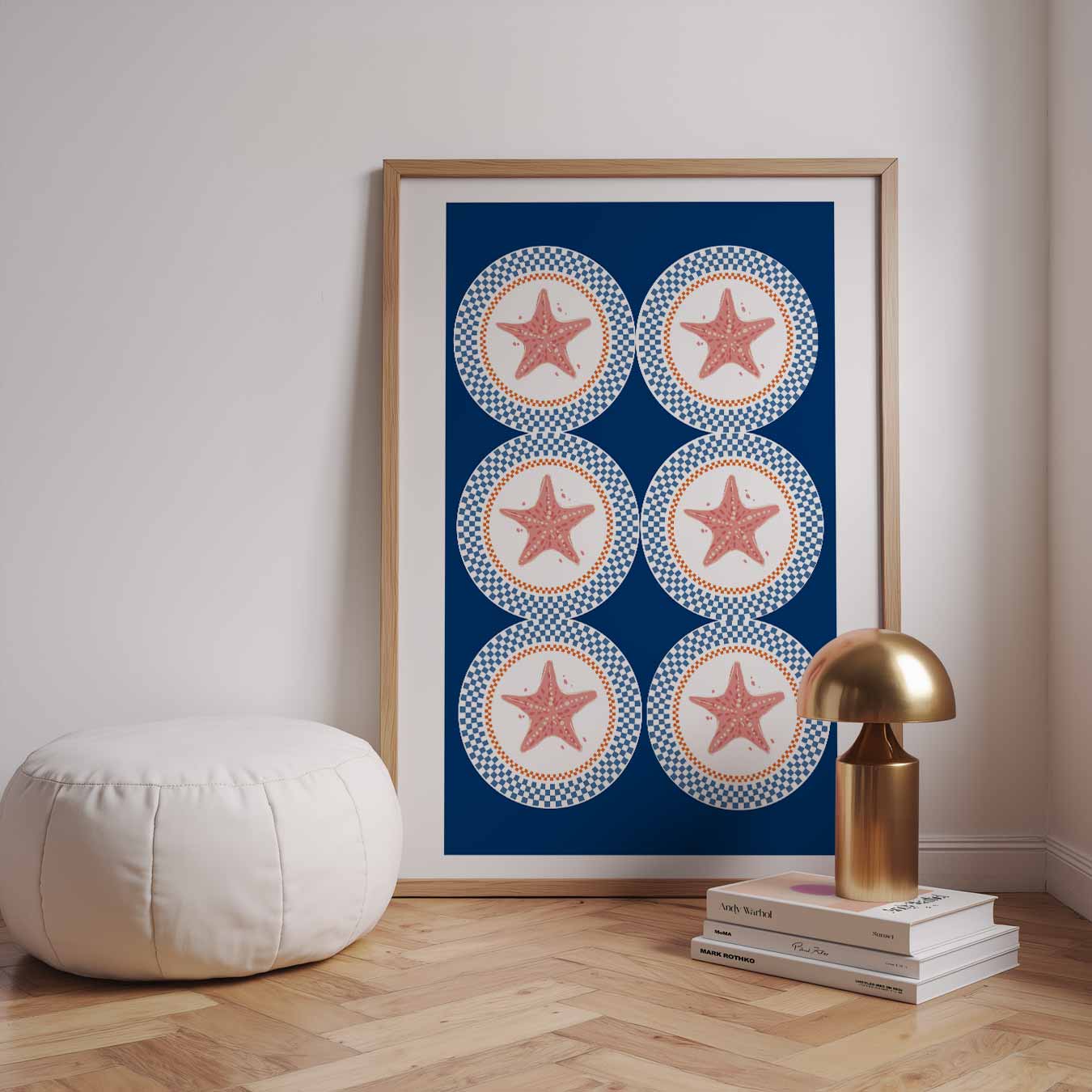 Zeesterren Patroon Poster-WallArtistic