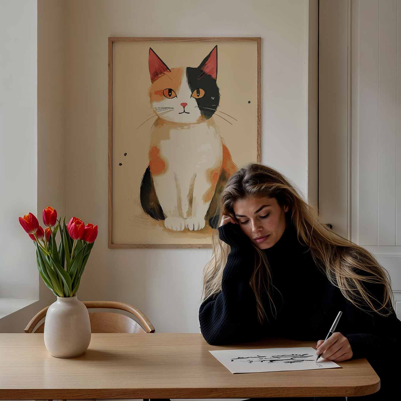 Schattige Calico Kat Poster
