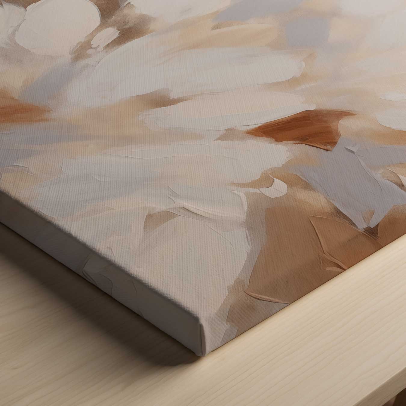 Bloemen in Neutrale Tinten Kunstwerk-canvas-dibond-plexiglas-wanddecoratie-WallArtistic